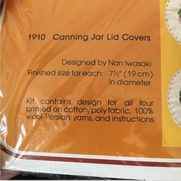 THE CREATIVE CIRCLE Stitchery Kit Canning Jar Lids - Picture 5 of 10